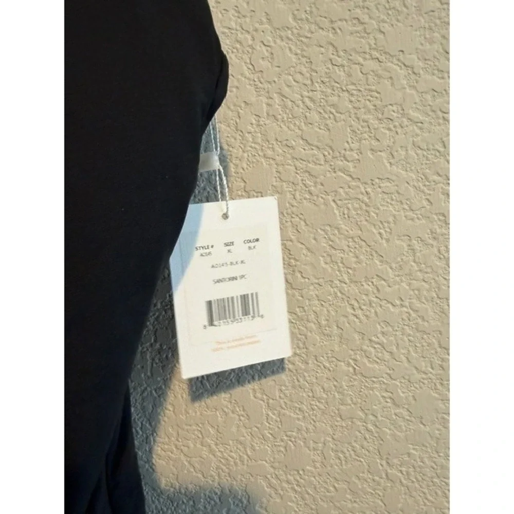 Andie Swim Santorini One Piece Swimsuit Black Cutout Knot V-Neck XL A0145-BLK-XL - Picture 5 of 10